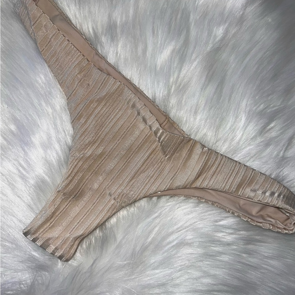 Tavik Tan High-Waisted Wide-Leg Bottoms